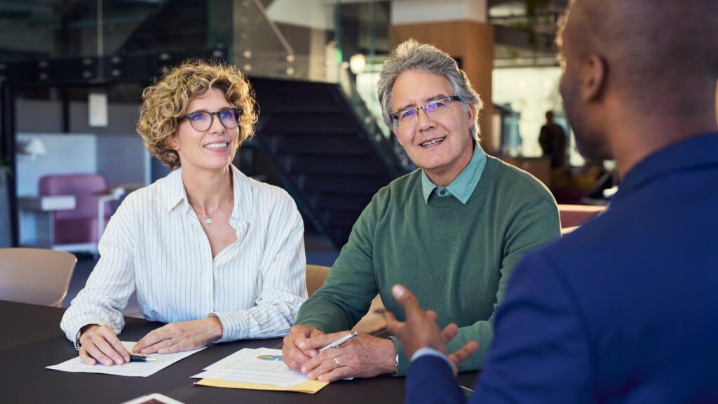 couple meeting with advisor